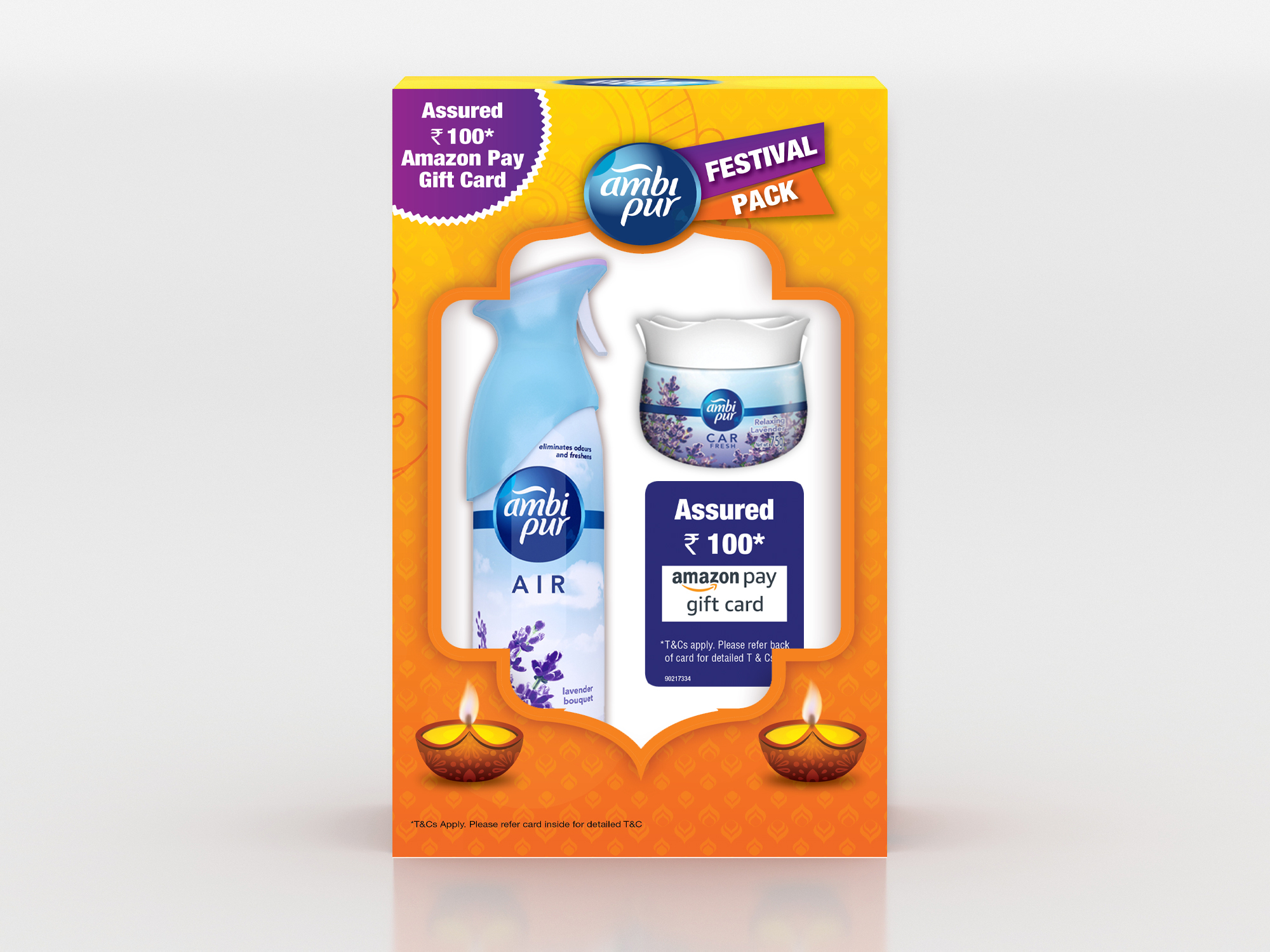 Ambi Pur Gift Pack (Air Freshener + Car Freshener with Rs 100  Pay  Gift Card) – Crazy D India